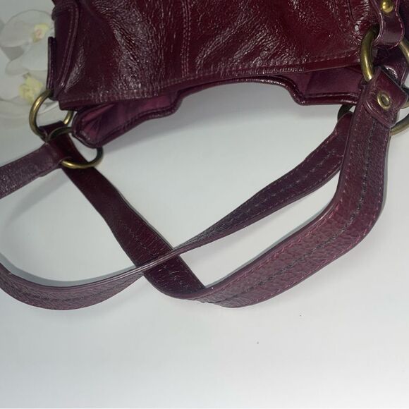 The Sak Deep Burgundy Patent Leather Shoulder Bag - Picture 8 of 10